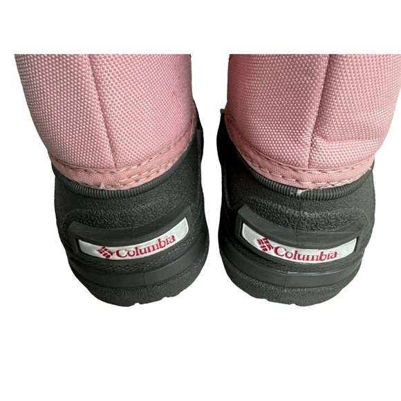 Columbia Baby Girls Size 5 Powderbug Pink/Black Waterproof Snow Boots NWOB - Picture 4 of 6